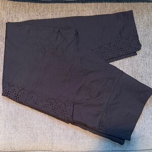 Black Leggings with Laser cut details